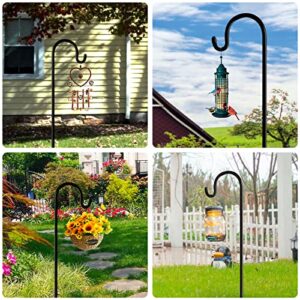 Shepherd Hooks 36 inches for Bird Feeders Outside Heavy Duty Shepherd Stand Plant Hanger Yard Hooks for Lanterns,Solar Lights,Bird Feeder,Wedding,Planter Pot,Adjustable Height Powder Coated-2 Packs