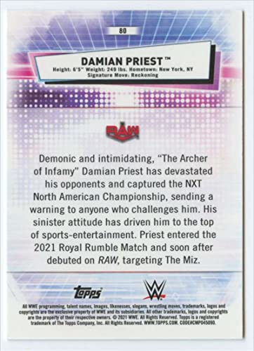 2021 Topps Chrome WWE #80 Damian Priest