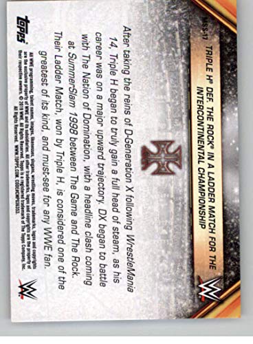 2019 Topps WWE SummerSlam Mr. SummerSlam Wrestling #MSS-17 8/30/98 Triple H def. The Rock in a Ladder Match for the Intercontinental Championship Official Wrestling Trading Card From Topps