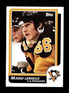 hockey nhl 1986-87 topps #122 mario lemieux nm penguins