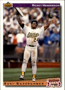 1992 upper deck baseball card #648 rickey henderson