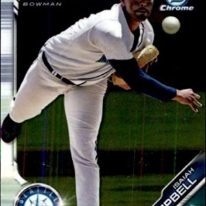 2019 Bowman Chrome Draft #BDC-11 Isaiah Campbell RC Rookie Seattle Mariners MLB Baseball Trading Card