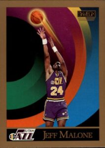 1990 skybox basketball card (1990-91) #418 jeff malone
