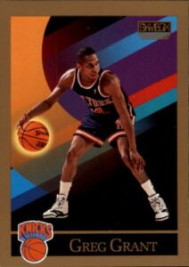 1990 skybox basketball card (1990-91) #400 greg grant