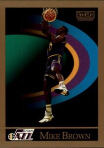 1990 skybox basketball card (1990-91) #275 mike brown