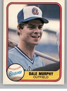 1981 fleer #243 dale murphy atlanta braves official mlb trading card in raw (ex-mt or better) condition