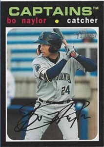 2020 topps heritage minor league #13 bo naylor lake county captains mlb baseball card nm-mt