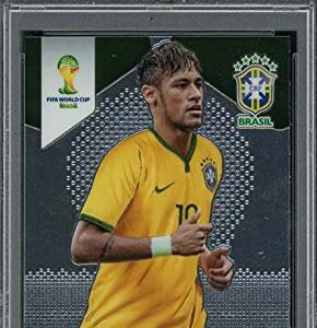 Neymar Jr 2014 Panini Prizm World Cup Card #112 PSA 8