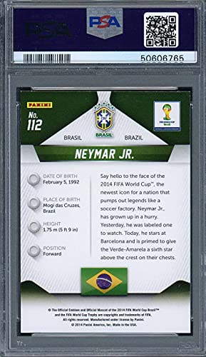 Neymar Jr 2014 Panini Prizm World Cup Card #112 PSA 8