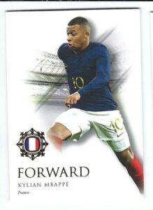 kylian mbappe 2022 futera unique soccer #77 card france psg paris st. germain