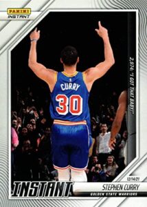 2021-22 panini instant #62 stephen (steph) curry basketball card warriors – becomes all-time 3-point leader
