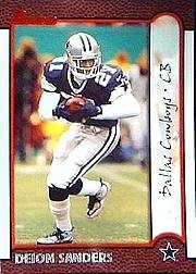 1999 bowman football card #148 deion sanders