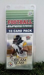 troy polamalu- (10) card pack nfl football superstar troy polamalu starter kit all different cards. comes in custom souvenir case! perfect for the polamalu super fan! by 3bros