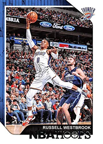 2018-19 Panini Hoops #30 Russell Westbrook Oklahoma City Thunder NBA Basketball Trading Card