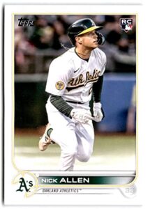 2022 topps update #us117 nick allen rc rookie oakland athletics baseball trading card