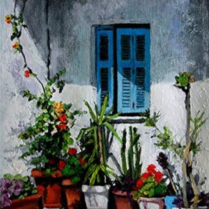 La Ventana Azul, Villa Courtyard Flwer Pots By Internationally Renowned Artist Yary Dluhos