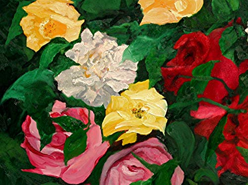 Enlaced, Still Life Rose Flowers By Internationally Renowned Artist Andre Dluhos
