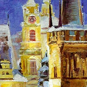 SOLD,Gateway to Prague, The Golden City By Internationally Renown Painter Yary Dluhos