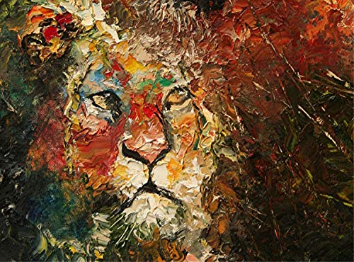 (SOLD) Kaitiaki ❤ - NEW FOR 2019 The pride guardian lion by internationally renown painter Andre Dluhos