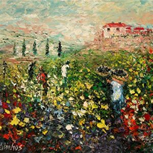 SOLD Time for Harvest, Tuscany Italy Vineyard By Internationally Renown Painter Andre Dluhos