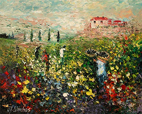 SOLD Time for Harvest, Tuscany Italy Vineyard By Internationally Renown Painter Andre Dluhos