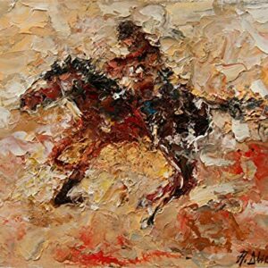 SOLD The Rider, Equine Western Horse By Internationally Renown Artist Andre Dluhos