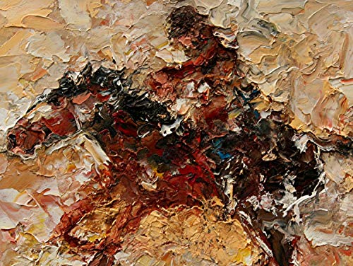 SOLD The Rider, Equine Western Horse By Internationally Renown Artist Andre Dluhos