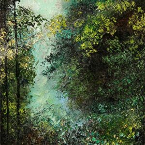 SOLD The Mysterious Woods, Lush Forest Trees By Internationally Renown Artist Andre Dluhos