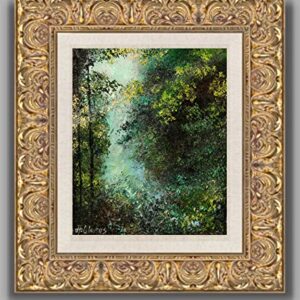 SOLD The Mysterious Woods, Lush Forest Trees By Internationally Renown Artist Andre Dluhos