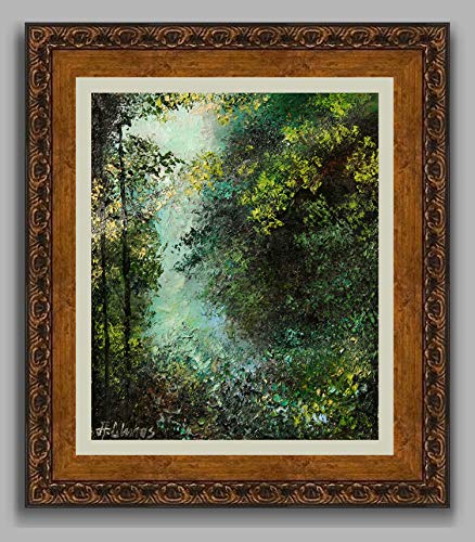 SOLD The Mysterious Woods, Lush Forest Trees By Internationally Renown Artist Andre Dluhos