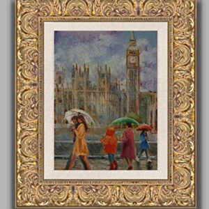 SOLD Thames Promenade, London Rain By Internationally Renown Artist Yary Dluhos