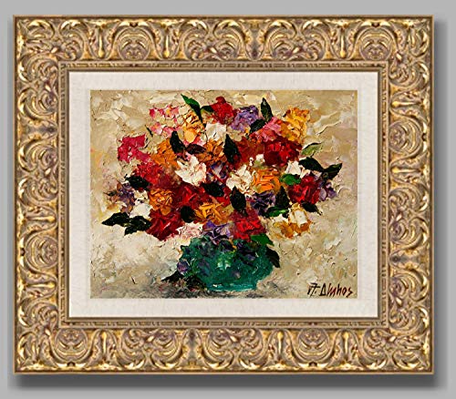 (SOLD) Romantic - rose flower still life by internationally renown painter Andre Dluhos