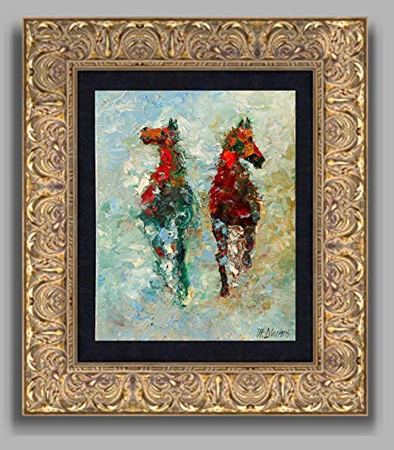 SOLD Listen To The Wind, Equine Horse Painting By Internationally Renown Impressionist Palette Knife Artist Andre Dluhos