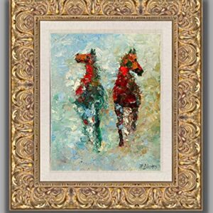 SOLD Listen To The Wind, Equine Horse Painting By Internationally Renown Impressionist Palette Knife Artist Andre Dluhos