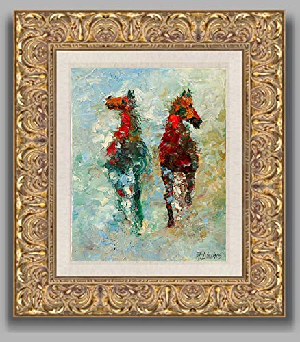 SOLD Listen To The Wind, Equine Horse Painting By Internationally Renown Impressionist Palette Knife Artist Andre Dluhos