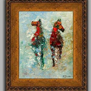 SOLD Listen To The Wind, Equine Horse Painting By Internationally Renown Impressionist Palette Knife Artist Andre Dluhos