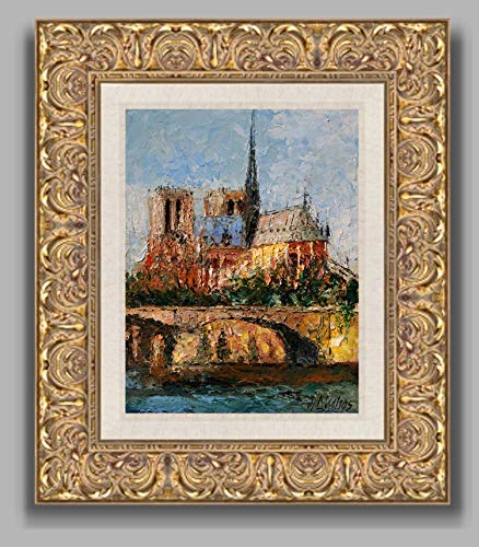 (SOLD) Majestic Notre Dame - Paris France by internationally renown painter Andre Dluhos