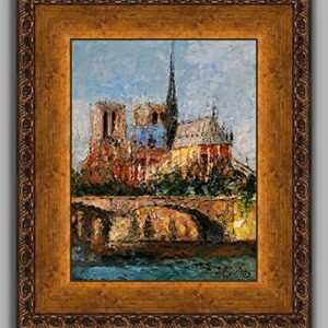 (SOLD) Majestic Notre Dame - Paris France by internationally renown painter Andre Dluhos