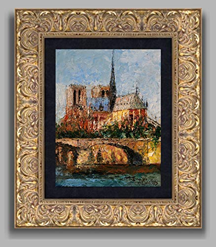 (SOLD) Majestic Notre Dame - Paris France by internationally renown painter Andre Dluhos