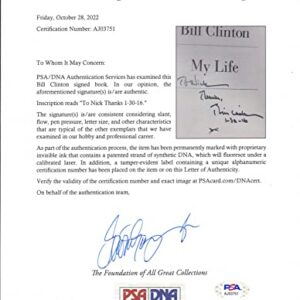 President Bill Clinton Signed Autograph My Life 1st Edition/1st Error Print Book PSA/DNA COA