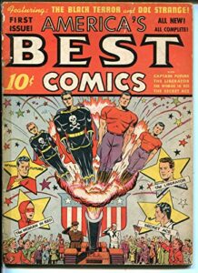 america’s best #1 1941-nedor-1st issue-black terror-secret ace-doc strange-g/vg