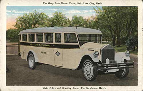 The Gray Line Motor Tours Salt Lake City, Utah UT Original Antique Postcard