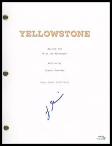 luke grimes”yellowstone” autograph signed ‘kayce dutton’ episode script acoa