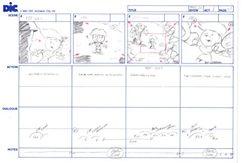 Sonic Underground Huge Hand-Drawn Production Storyboard 1999 from DIC Pg 59