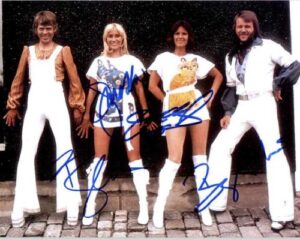 abba full group reprint signed photo #1 rp