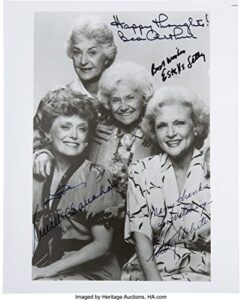 the golden girls cast reprint signed photo by all 4#2 rp betty white