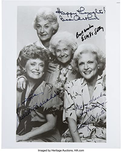 The Golden Girls cast reprint signed photo by all 4#2 RP Betty White