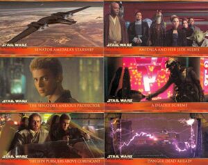 star wars attack of the clones 2002 topps complete widevision base card set 80