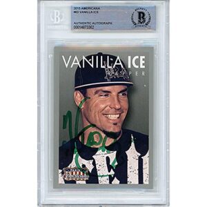 vanilla ice signed 2015 panini americana trading card beckett tmnt rap hip hop ice ice baby autographed bas slab