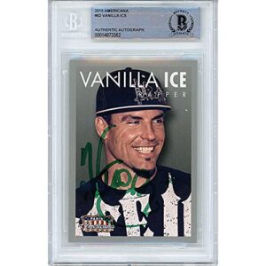 Vanilla Ice Signed 2015 Panini Americana Trading Card Beckett TMNT Rap Hip Hop Ice Ice Baby Autographed BAS Slab